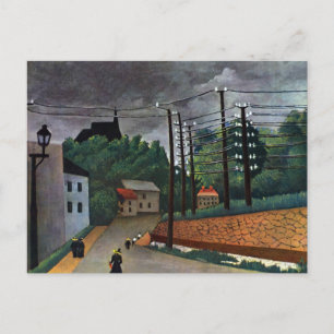 View of Malakoff by Henri Rousseau, Vintage Art Postcard