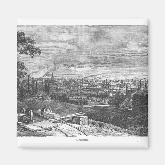 View of Manchester, engraved by T.Gustyne Magnet (Front)