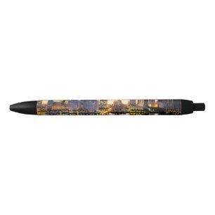 View of Mandarin Oriental Miami with reflection Black Ink Pen