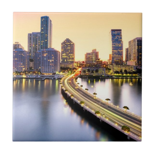 View of Mandarin Oriental Miami with reflection Ceramic Tile (Front)