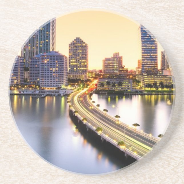 View of Mandarin Oriental Miami with reflection Coaster (Front)
