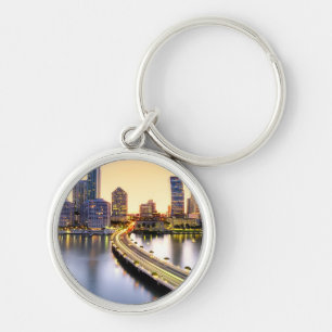 View of Mandarin Oriental Miami with reflection Key Ring