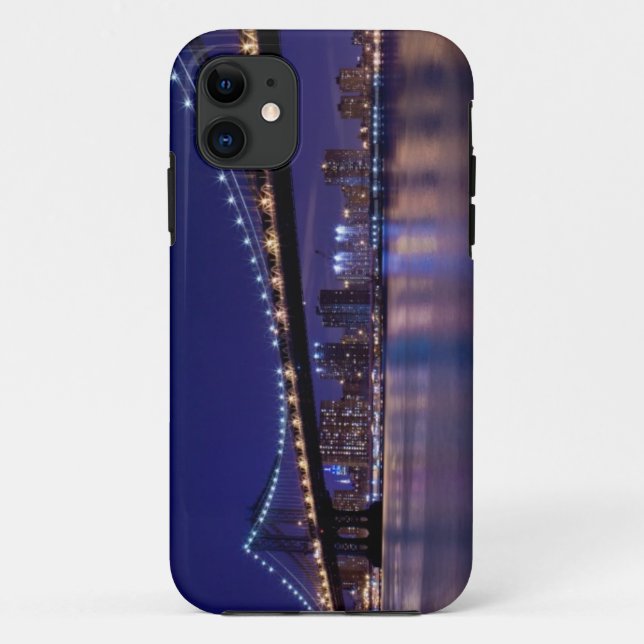 View of Manhattan bridge at night Case-Mate iPhone Case (Back)