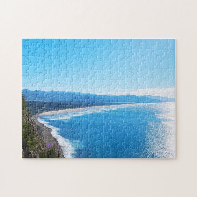 View of Manzanita Beach, Oregon Coast Jigsaw Puzzle (Horizontal)