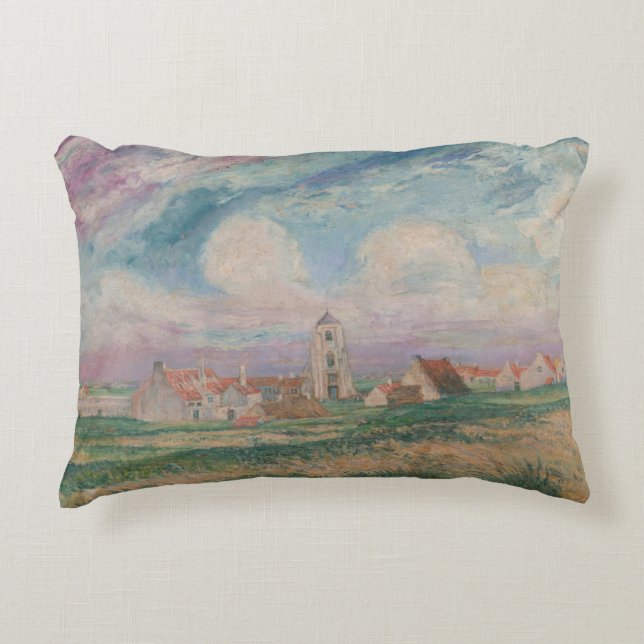 View of Mariakerke  Decorative Cushion (Front)