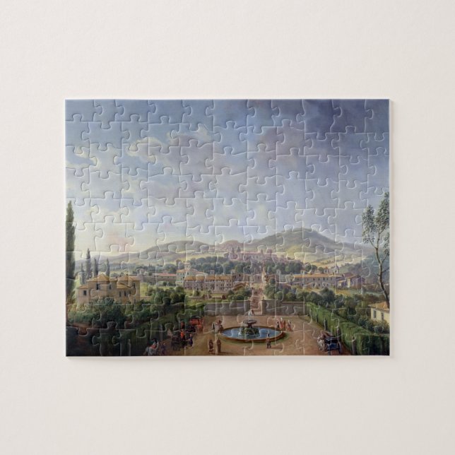 View of Marino, 1719 (oil on canvas) Jigsaw Puzzle (Horizontal)