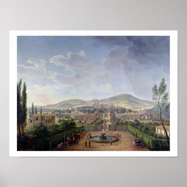 View of Marino, 1719 (oil on canvas) Poster (Front)