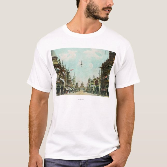 View of Mariposa Street Facing City Hall T-Shirt (Front)