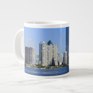 View of Miami Skyline Large Coffee Mug