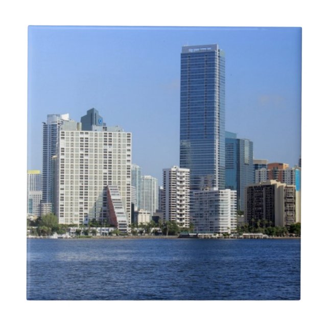 View of Miami Skyline Tile (Front)