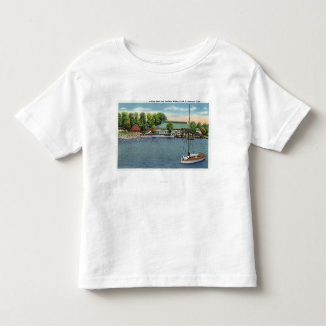 View of Midway Park Beach and Pavilion Toddler T-Shirt (Front)