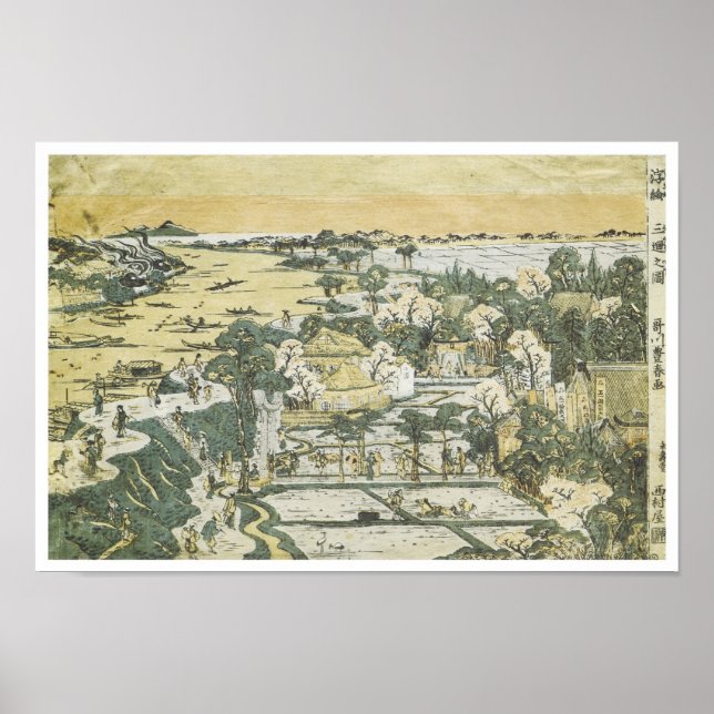 View of Mimeguri, Toyoharu, 1780 Poster (Front)