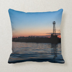 View Of Montevideo At Dawn, Uruguay Cushion