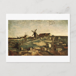 View of Montmartre & Windmills Van Gogh FIne Art Postcard