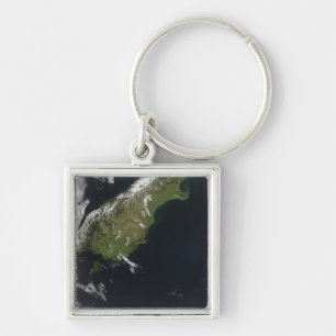 View of most of the South Island of New Zealand Key Ring