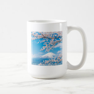 View of Mount Fuji with Cherry Blossoms Coffee Mug