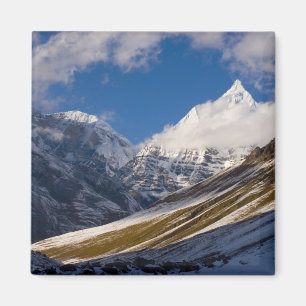 View of Mount Jichu Drake, Bhutan. Magnet