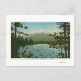 View of Mount Katahdin, Loftiest Peak in Maine Postcard