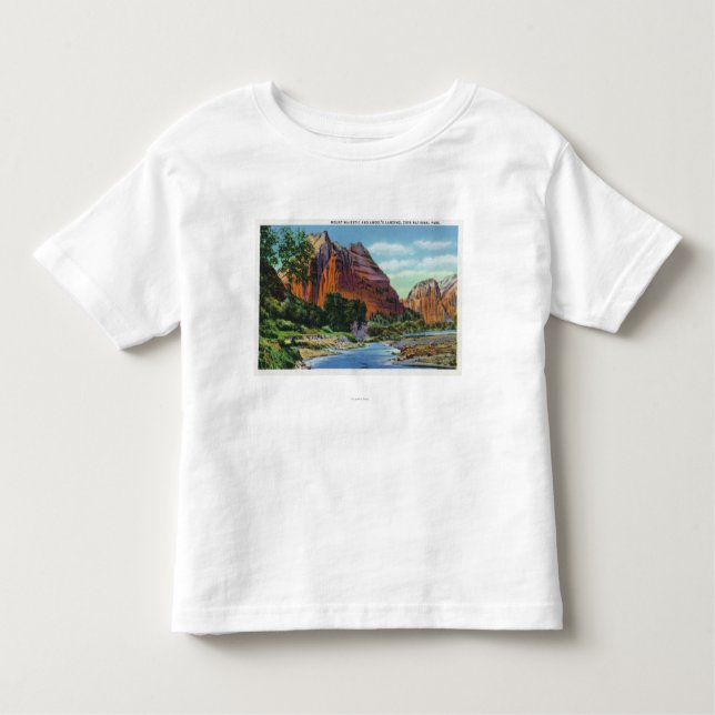 View of Mount Majestic and Angel's Landing Toddler T-Shirt (Front)