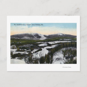 View of Mount Saddleback in the Winter Postcard