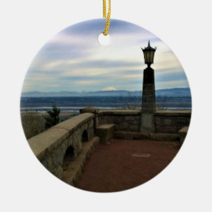 View of Mount St. Helens, Portland, Oregon Ceramic Ornament