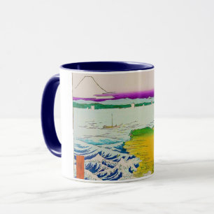 View of Mt. Fuji and Seaside, Hiroshige, Ukiyo-e Mug