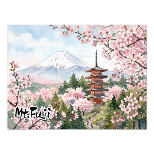 View of Mt. Fuji from Arakurayama Sengen Park Photo Print