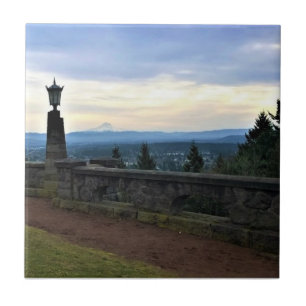 View of Mt. Hood, Portland, Oregon Ceramic Tile