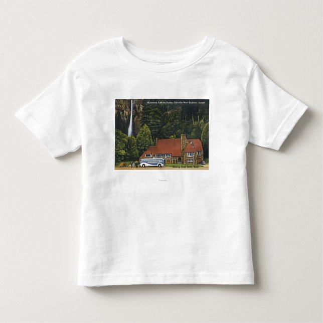 View of Multnomah Falls Lodge Toddler T-Shirt (Front)