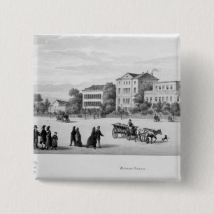 View of Munich, 1869 15 Cm Square Badge