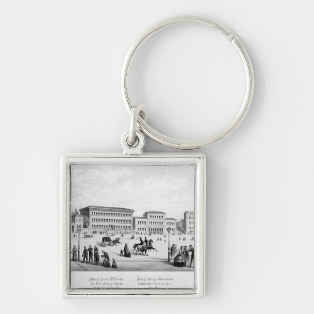View of Munich, 1869 Key Ring (Front)