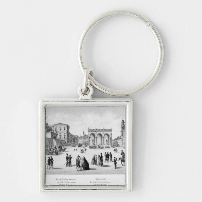 View of Munich, 1869 Key Ring (Front)