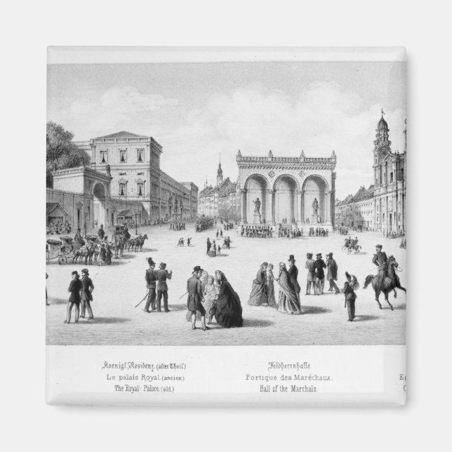 View of Munich, 1869 Magnet (Front)