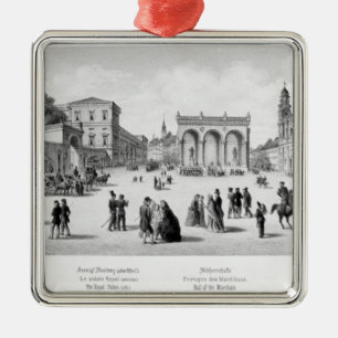 View of Munich, 1869 Metal Ornament
