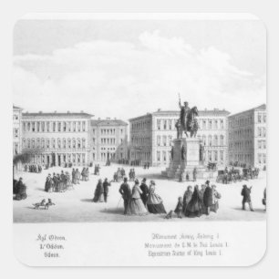View of Munich, 1869 Square Sticker