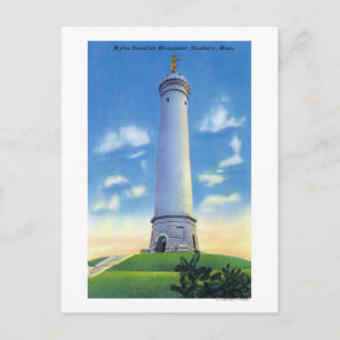 View of Myles Standish Monument Postcard