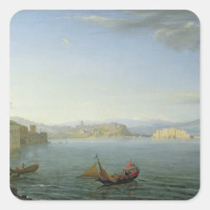 View of Naples, 1750 Square Sticker