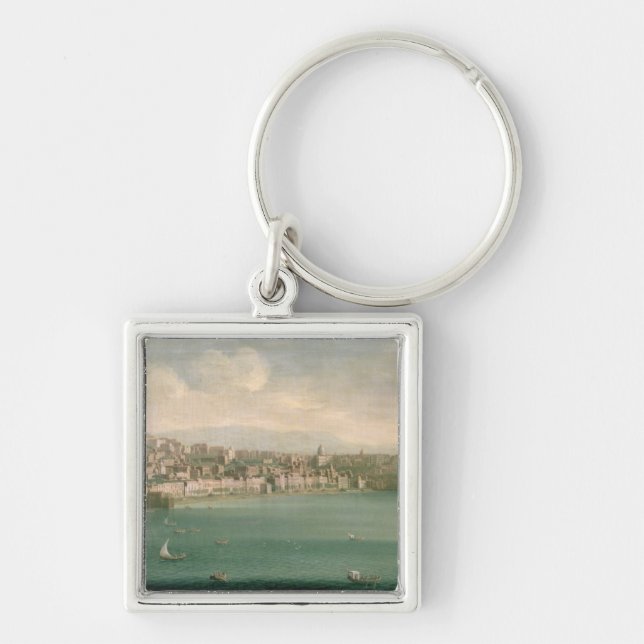 View of Naples from the west, 1730 Key Ring (Front)
