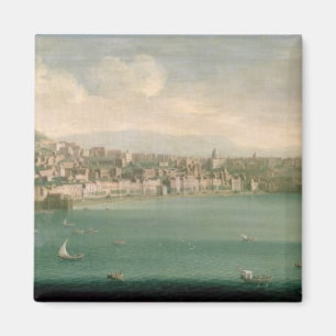 View of Naples from the west, 1730 Magnet