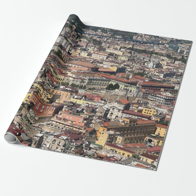View of Naples, Italy  Wrapping Paper (Unrolled)