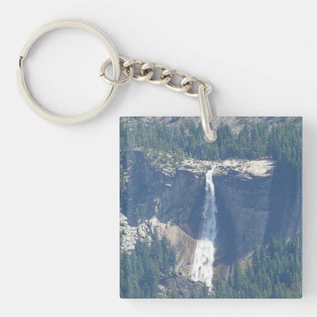 View of Nevada Falls from Glacier Point, CA Key Ring (Front)