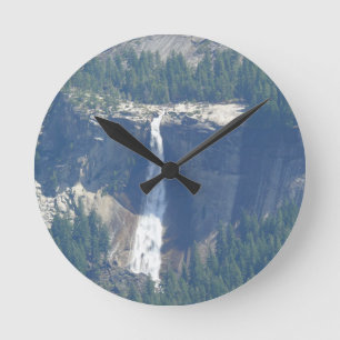 View of Nevada Falls from Glacier Point, CA Round Clock