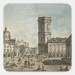 View of Nevsky Prospekt, St. Petersburg, 1810 Square Sticker