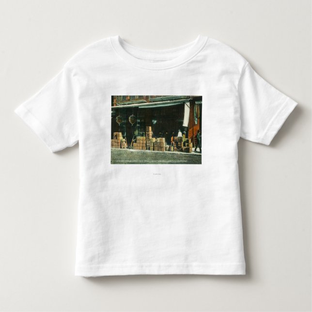 View of New Chinese Immigrants on Sidewalk Toddler T-Shirt (Front)
