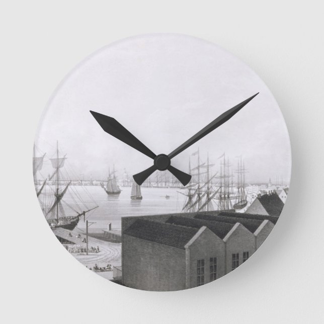 View of New Orleans taken from the Lower Cotton Pr Round Clock (Front)