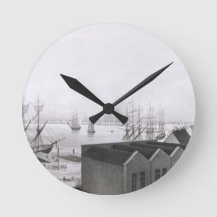 View of New Orleans taken from the Lower Cotton Pr Round Clock