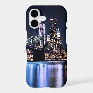 View of New York's Brooklyn bridge reflection