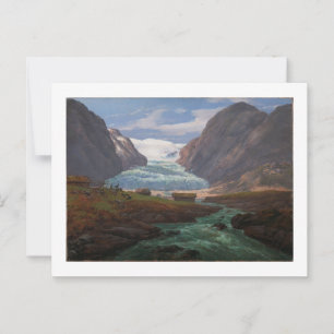 View of Nigardsbreen in Jostedalen 1847 JCC Dahl Postcard