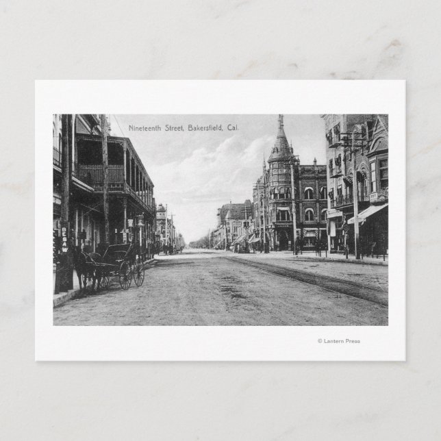 View of Nineteenth Street # 2Bakersfield, CA Postcard (Front)