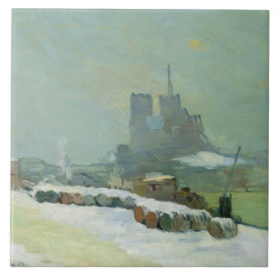 View of Notre Dame, 1894 (oil on canvas) Ceramic Tile